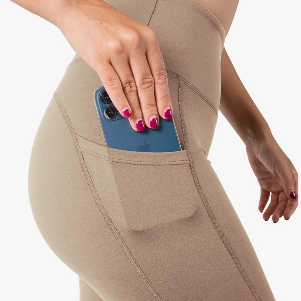 High-Waist Pocket Leggings - Cream